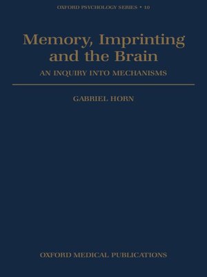 cover image of Memory, Imprinting, and the Brain